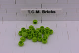 Lime / 4073 TCM Bricks Plate, Round 1 x 1 Straight Side