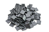 TCM BRICKS Dark Bluish Gray 2X2 Tile Smooth Flat X100 Compatible Parts Dk Stone